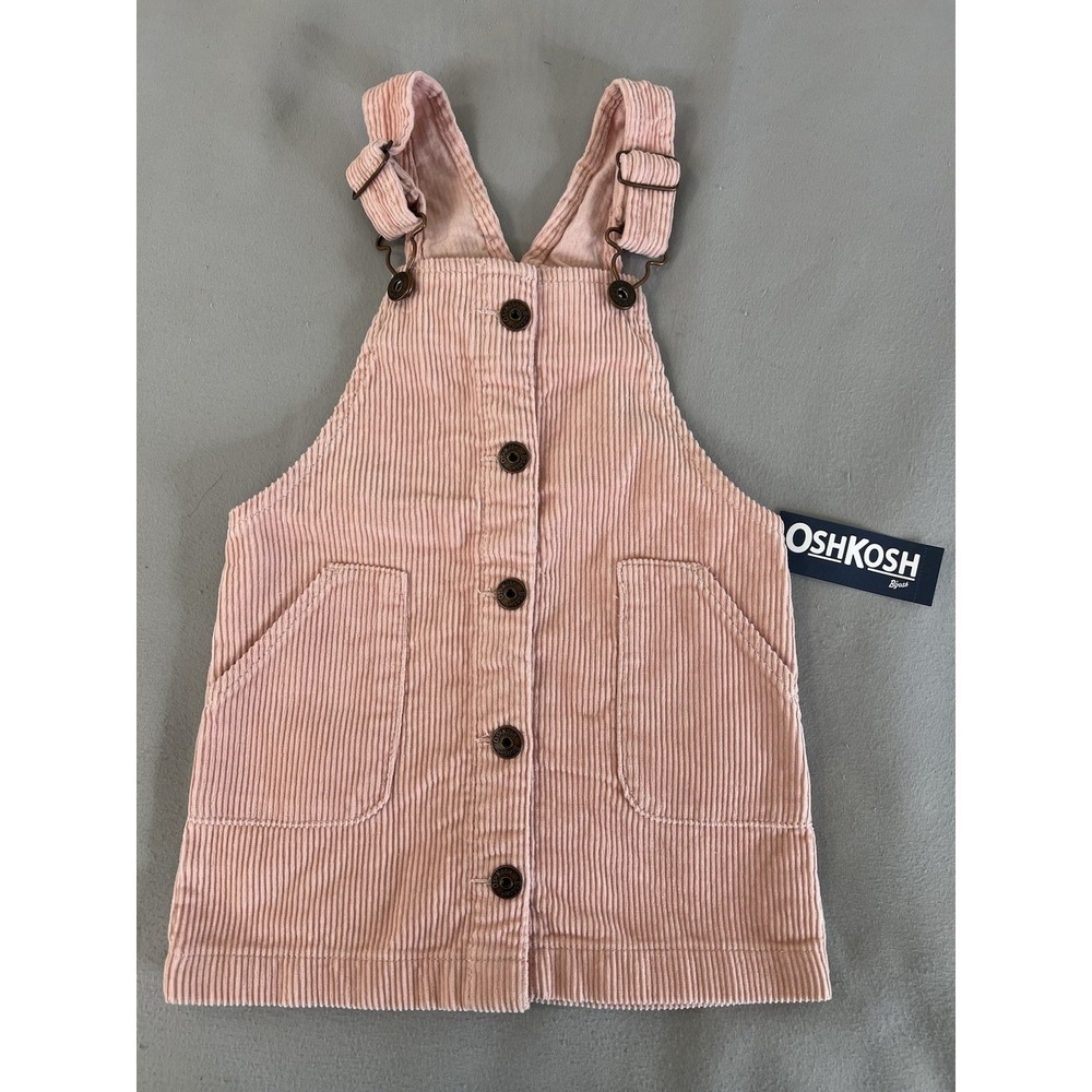 OSHKOSH pink Corduroy Overall Dress Toddler Girls‎ Size 2T New